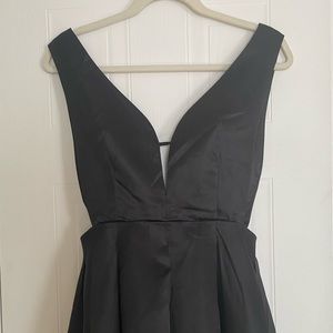 Little black satin dress